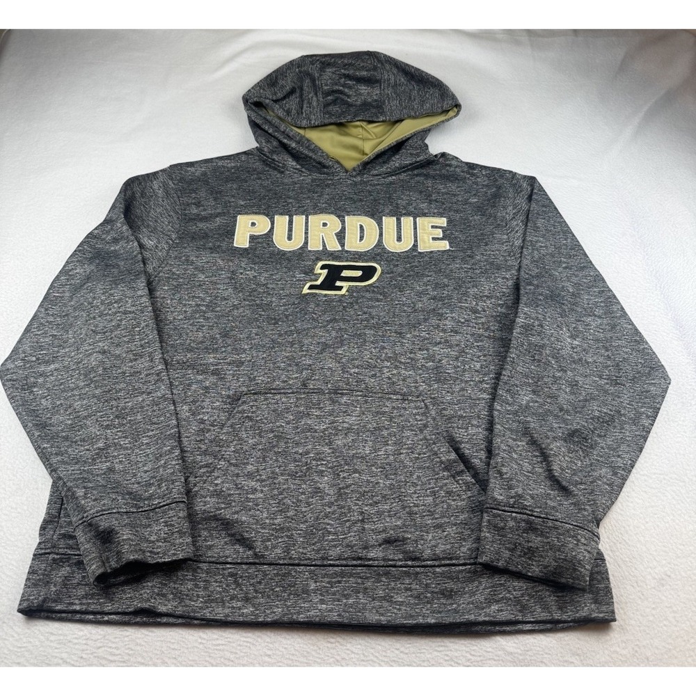 Top of the World Men's Spell Out Purdue  Pullover Hoodie Gray Size XL